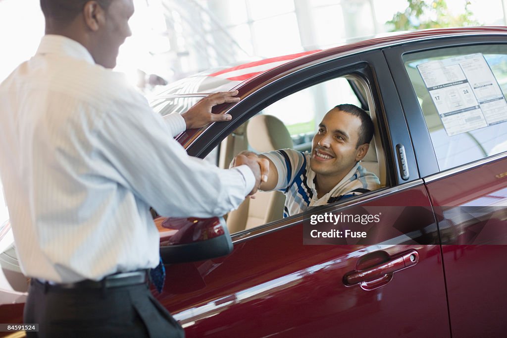 Man Buying a New Car