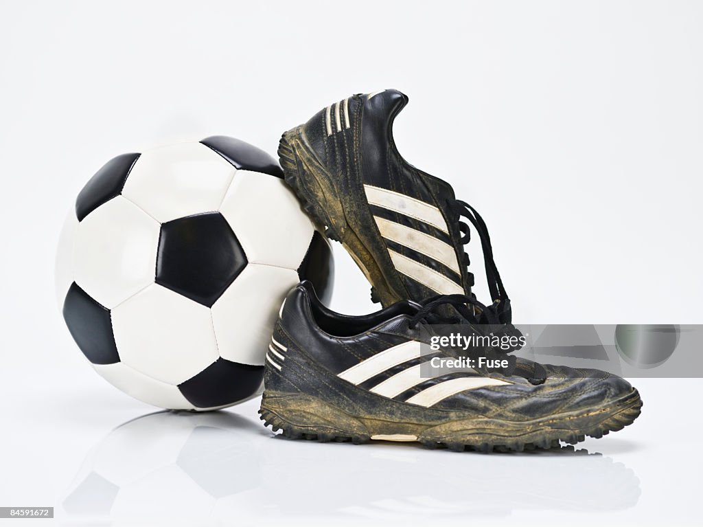 Soccer Ball and Soccer Shoes