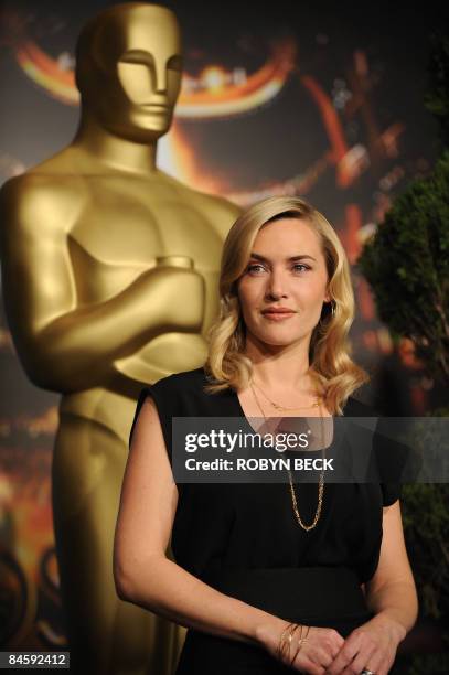 Actress Kate Winslet arrives at the Academy Awards nominee luncheon at the Beverly Hilton Hotel in Beverly Hills, California on February 2, 2009....