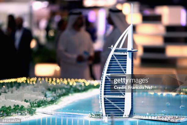 Visitors attend Cityscape Global at Dubai World Trade Centre on September 12, 2017 in Dubai, United Arab Emirates.