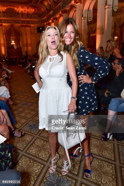 Ramona Singer and Kelly Killoren Bensimon attend the Dennis Basso Spring/Summer 2018 Runway Show during New York Fashion Week at The Plaza Hotel on...