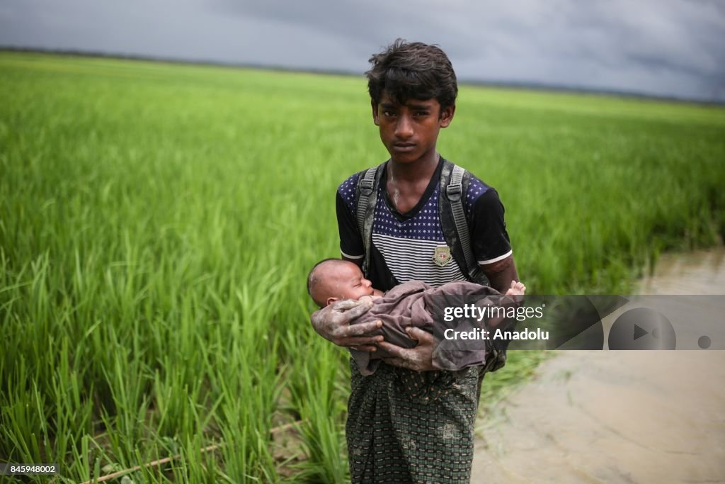 Rohingya people fled from oppression in Myanmar