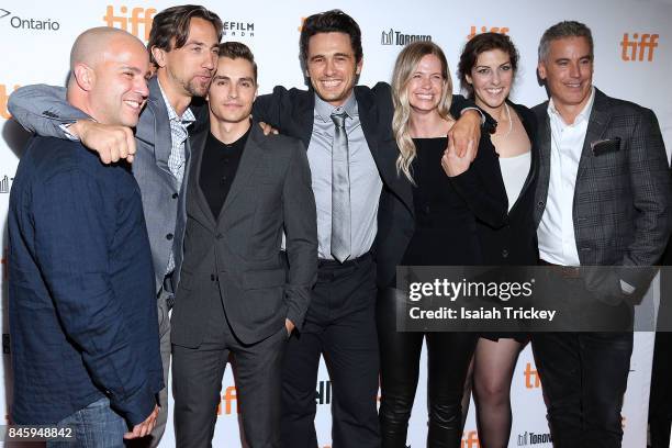 Dave Franco and James Franco and guests attend 'The Disaster Artist' premiere during the 2017 Toronto International Film Festival at Ryerson Theatre...