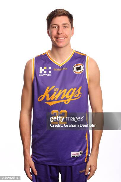Dane Pineau of the Sydney Kings poses during the 2017/18 NBL Media Day at Crown Entertainment Complex on September 11, 2017 in Melbourne, Australia.