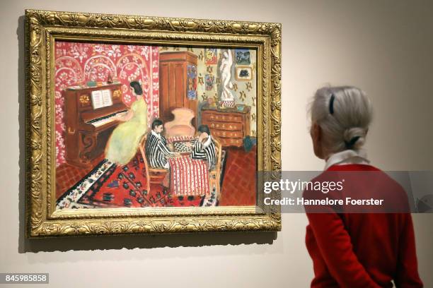 Pianist and checker player", a painting of Henri Matisse at the exhibition "Matisse-Bonnard, Es lebe die Malerei" at Staedel Museum on September 12,...