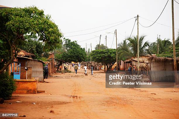 african village. tsevie, togo, west  africa. - dorp stockfoto's en -beelden