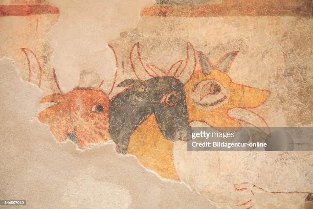 The Oldest Frescoes in the German-speaking Area. Ca 10th Century. St. Prokulus Church In Naturns. Val Venosta. Vinschgau. South Tyrol. Alto Adige. Italy