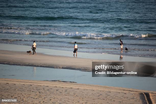 Beach By The Arabian Sea. Southern Oman. With Salalah.