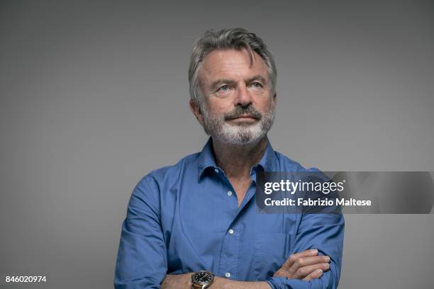 Actor Sam Neill is photographed on September 7, 2017 in Venice, Italy.