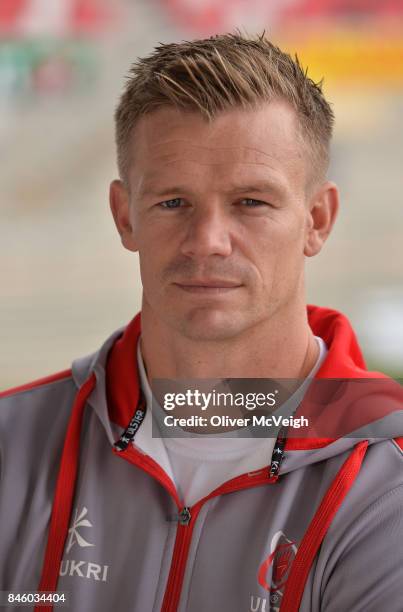 Belfast , Ireland - 12 September 2017; Ulster assistant coach Dwayne Peel during a press conference at Kingspan Stadium in Belfast.