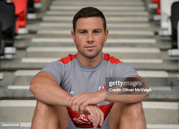 Belfast , Ireland - 12 September 2017; John Cooney of Ulster after a press conference at Kingspan Stadium in Belfast.