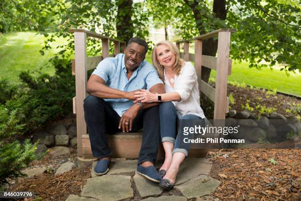 Actor Ernie Hudson and wife Linda Kingsberg are photographed for Closer Weekly Magazine on July 5, 2017 at home in Minnesota. PUBLISHED IMAGE.