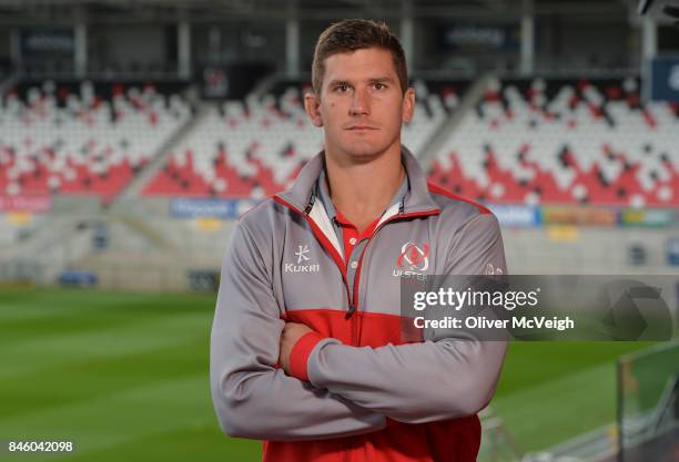 Belfast , Ireland - 12 September 2017; Robbie Diack of Ulster after a press conference at Kingspan Stadium in Belfast.