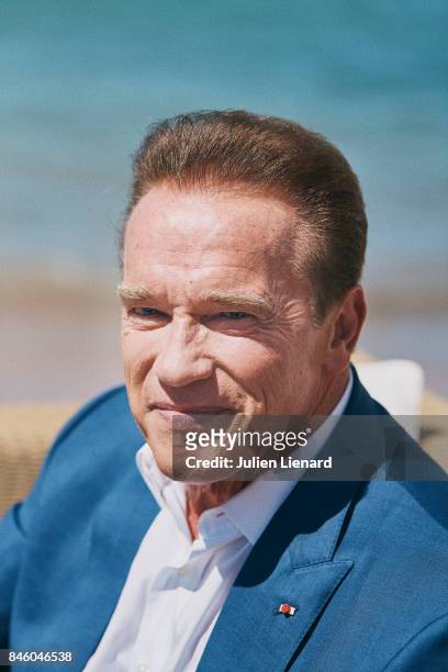 Actor Arnold Schwarzenegger is photographed for Self Assignment on May 20, 2017 in Cannes, France.
