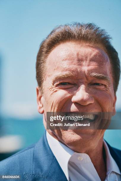 Actor Arnold Schwarzenegger is photographed for Self Assignment on May 20, 2017 in Cannes, France.