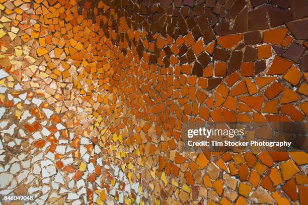 mosaic tiles - antonio gaudi stock pictures, royalty-free photos & images