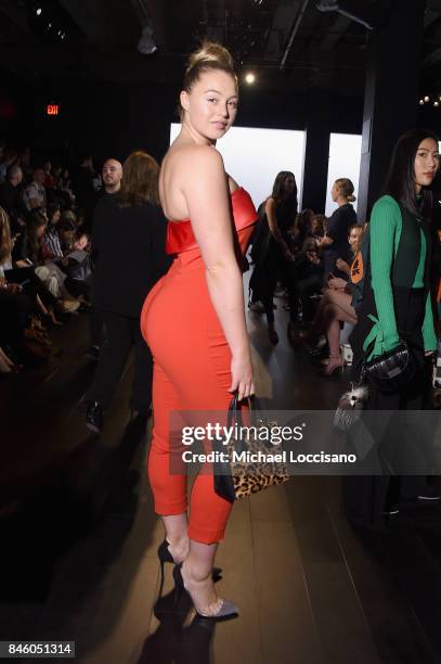 Model Iskra Lawrence attends the Badgley Mischka -fashion show during September 2017 - New York Fashion Week: The Shows at Gallery 1, Skylight...