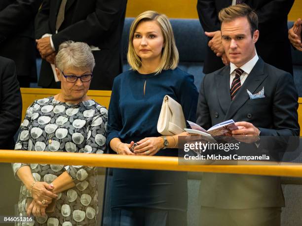 Ebba Busch Thor attends the opening of the Parliamentary session on September 12, 2017 in Stockholm, Sweden.