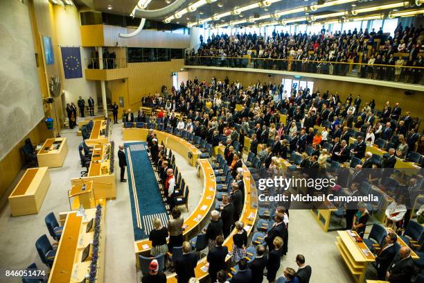 General view of the parliament as Carl XVI Gustaf of Sweden leads the opening of the Parliamentary session on September 12, 2017 in Stockholm, Sweden.