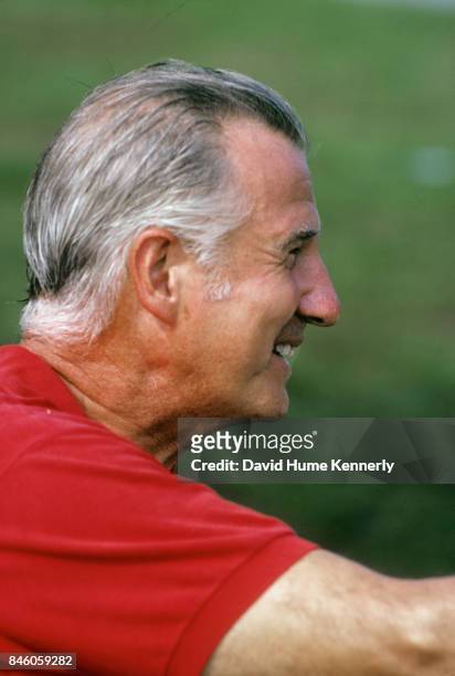 Profile of American politician US Vice President Spiro Agnew at the Ocean City Golf Club, Berlin, Maryland, September 2, 1973.