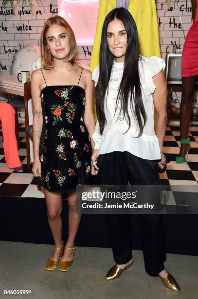 Actresses Scout Willis and Demi Moore at Alice + Olivia By Stacey Bendet - fashion show during September 2017 - New York Fashion Week: The Shows at...