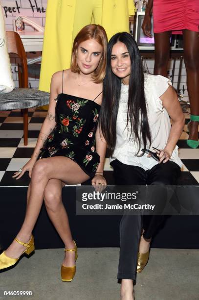 Actresses Scout Willis and Demi Moore at Alice + Olivia By Stacey Bendet - fashion show during September 2017 - New York Fashion Week: The Shows at...