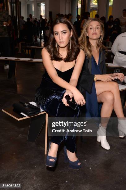 Janie Tienphosuwan attends Sally LaPointe fashion show during New York Fashion Week on September 12, 2017 in New York City.