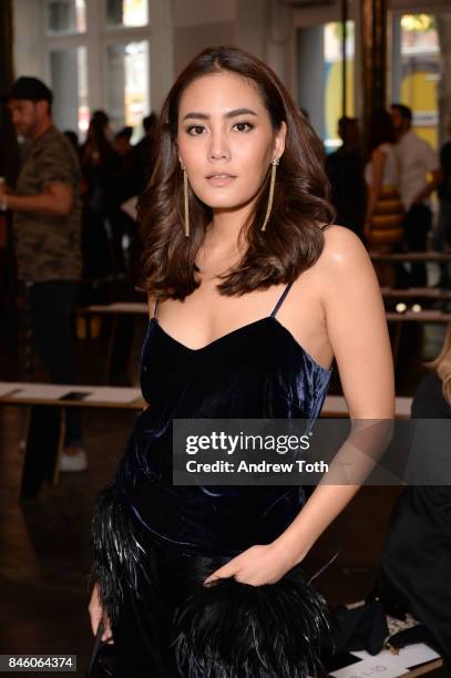 Janie Tienphosuwan attends Sally LaPointe fashion show during New York Fashion Week on September 12, 2017 in New York City.