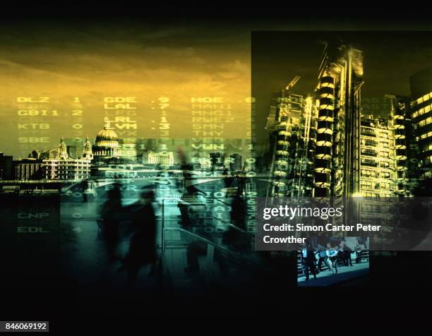 data over london - lloyds of london stock pictures, royalty-free photos & images
