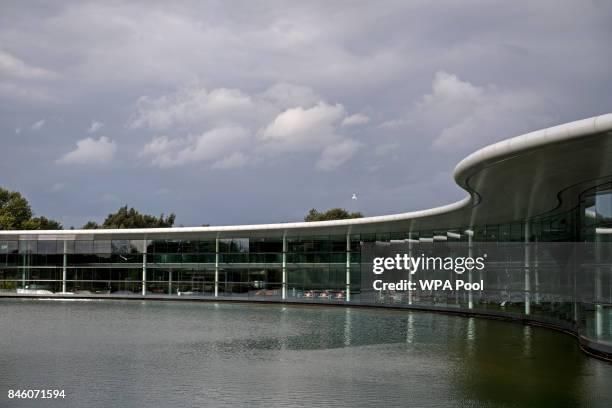 An external view of The McLaren Technology Centre during Prince William, Duke of Cambridge's visit to McLaren Automotive on September 12, 2017 in...