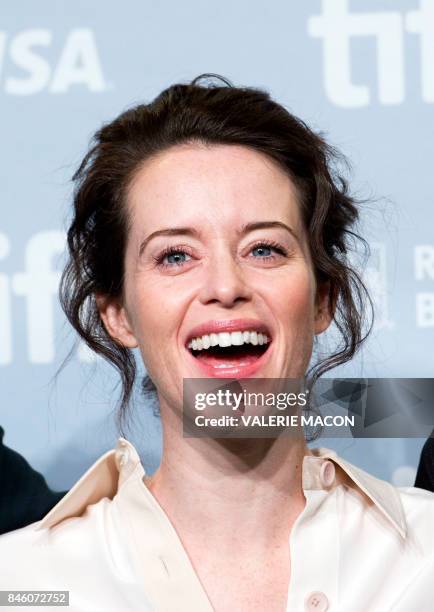 Actress Claire Foy attends the press conference for 'Breathe' during the 2017 Toronto International Film Festival on September 12 in Toronto, Canada.