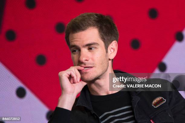 Actor Andrew Garfield attends the press conference for 'Breathe' during the 2017 Toronto International Film Festival on September 12 in Toronto,...