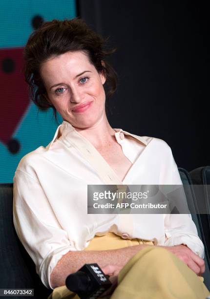 Actress Claire Foy attends the press conference for 'Breathe' during the 2017 Toronto International Film Festival on September 12 in Toronto, Canada....