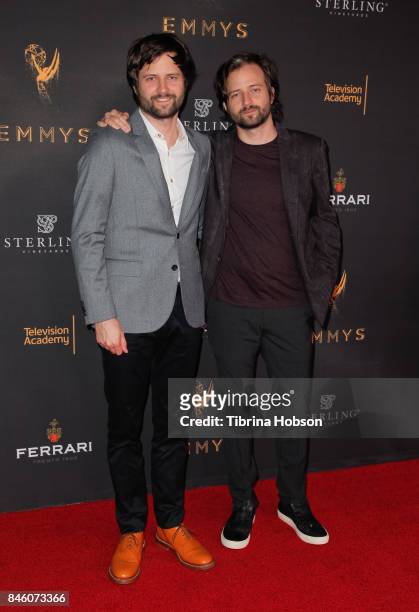 Ross Duffer and Matt Duffer attend the Television Academy's Celebration of the nominees for outstanding witing at Saban Media Center on September 11,...