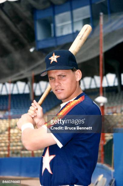 Craig Biggio of the Houston Astros poses for a portrait during Spring Training circa March, 1992 in Kissimmee, Florida.