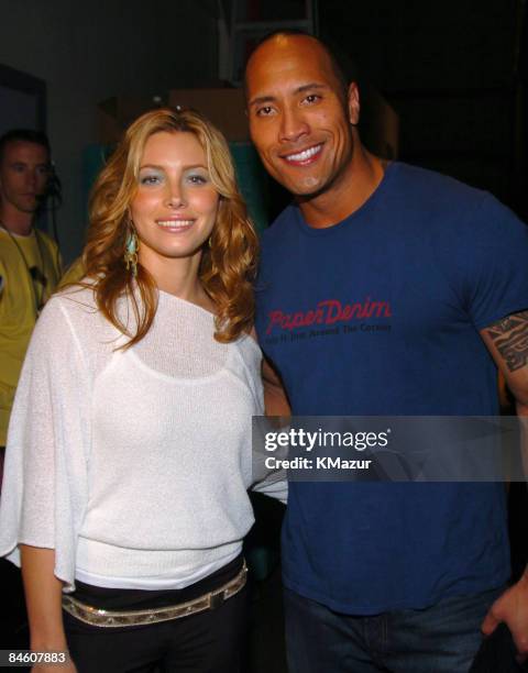 Jessica Biel and Dwayne "The Rock" Johnson