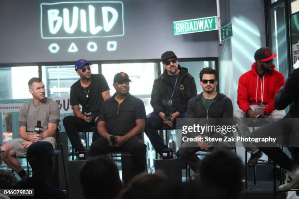 Tim Commerford,Tom Morello, Chuck D, B-Real, Brad Wilk and DJ Lord attend Build Series to discuss "Prophets of Rage" at Build Studio on September 12,...