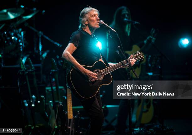 Roger Waters performs live inside Prudential Center located at 25 Lafayette Street in Newark, New Jersey on Thursday, September 7, 2017. The stage...