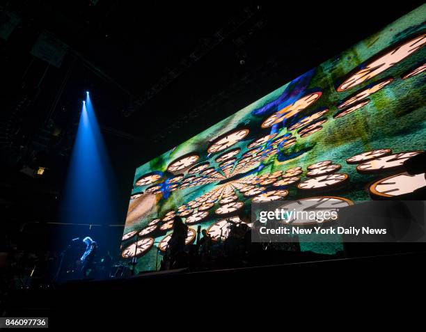 Roger Waters performs live inside Prudential Center located at 25 Lafayette Street in Newark, New Jersey on Thursday, September 7, 2017. The stage...