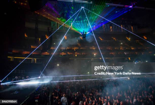 Roger Waters performs live inside Prudential Center located at 25 Lafayette Street in Newark, New Jersey on Thursday, September 7, 2017. The stage...