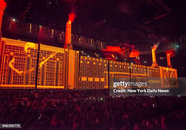 Roger Waters performs live inside Prudential Center located at 25 Lafayette Street in Newark, New Jersey on Thursday, September 7, 2017. The stage...