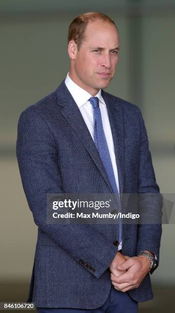 Prince William, Duke of Cambridge visits McLaren Automotive at the McLaren Technology Centre on September 12, 2017 in Woking, England.