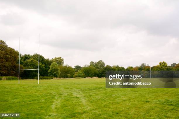 rugby field in regent's park - playing field stock-fotos und bilder