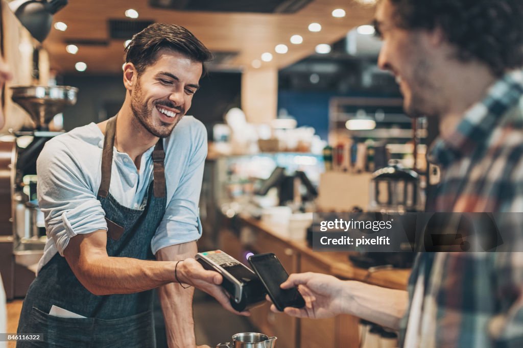 Schnelle und einfache Zahlung im Coffee shop