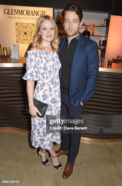 Cara Theobold and Richard Rankin attend the launch of the 'Beyond The Cask' collaboration between Glenmorangie and Renovo at Behind The Bikeshed on...