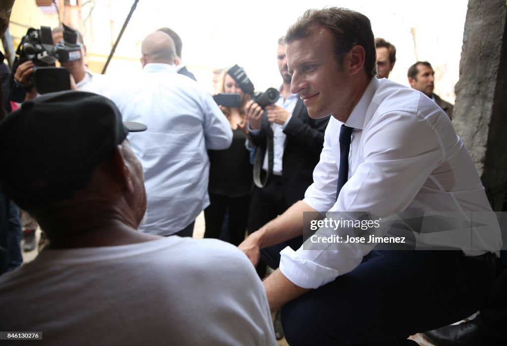 French Presidente Emmanuel Macron Visits Saint Martin After Hurrican Irma