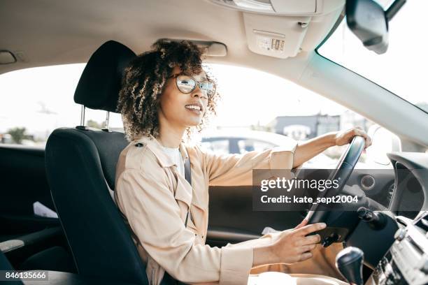 young woman outdoor - image focus technique stock pictures, royalty-free photos & images