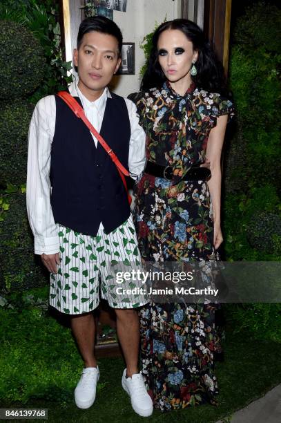 Bryanboy and designer Stacey Bendet attends Alice + Olivia By Stacey Bendet - fashion show during September 2017 - New York Fashion Week: The Shows...