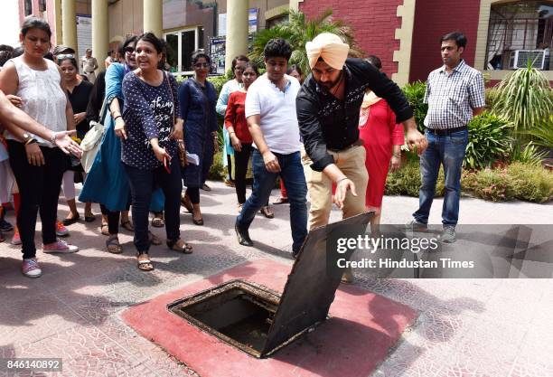 After the brutal murder of a seven-year-old at Ryan International School in Gurugram, panicked parents gather outside the Ryan International School...