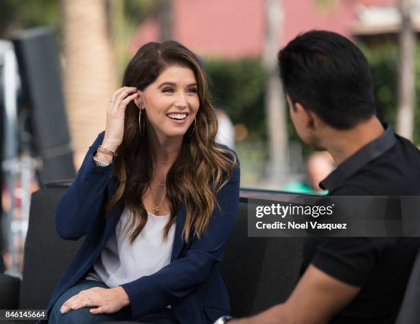 Katherine Schwarzenegger visits "Extra" at Universal Studios Hollywood on September 12, 2017 in Universal City, California.